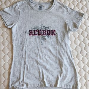 REEBOK Gray Women's Tee T-shirt, short sleeves, Euc